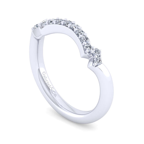 14K White Gold Diamond Matching Wedding Band