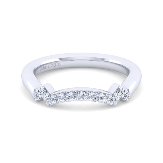 Gabriel - 14K White Gold Diamond Matching Wedding Band