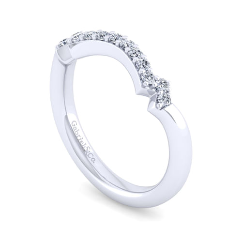 14K White Gold Diamond Matching Wedding Band