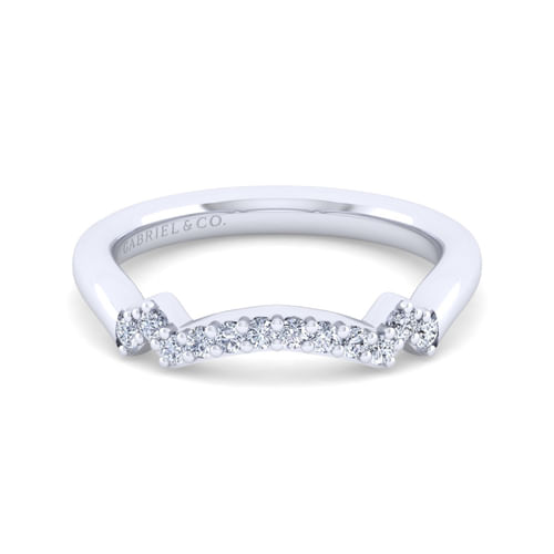 14K White Gold Diamond Matching Wedding Band