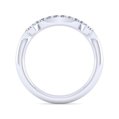 14K White Gold Diamond Matching Wedding Band