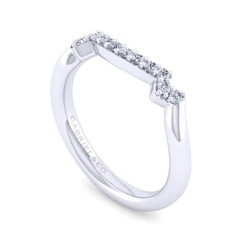 14K White Gold Diamond Matching Wedding Band