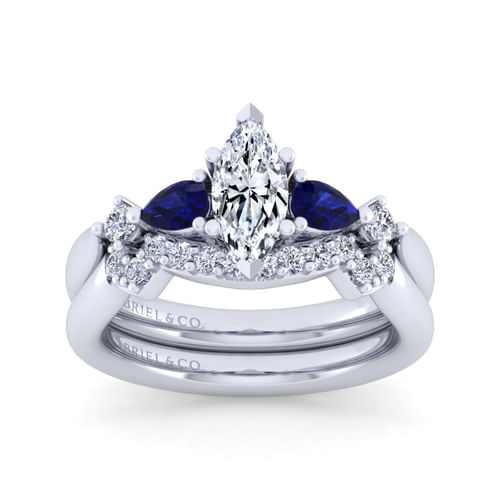 14K White Gold Diamond Matching Wedding Band