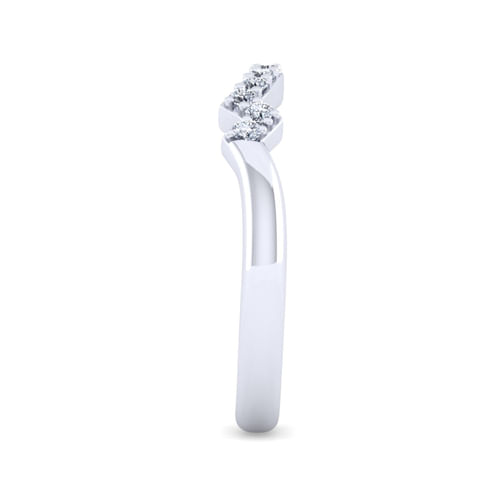 14K White Gold Diamond Matching Wedding Band