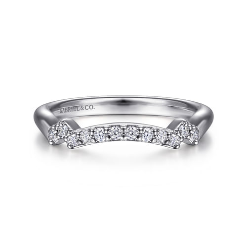 14K White Gold Diamond Matching Wedding Band