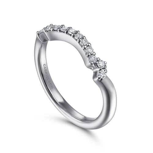 14K White Gold Diamond Matching Wedding Band