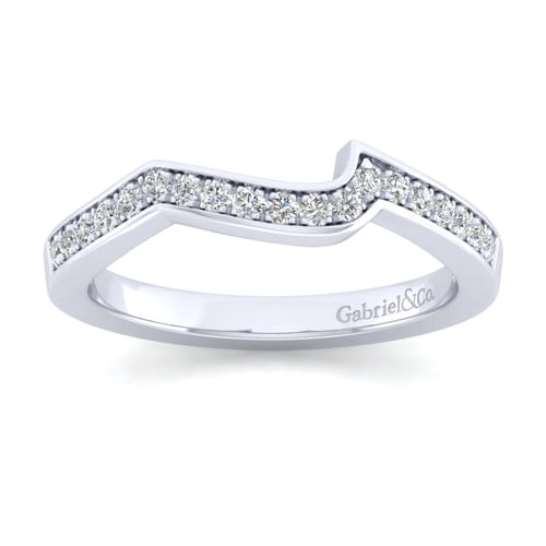 14K White Gold Diamond Matching Wedding Band
