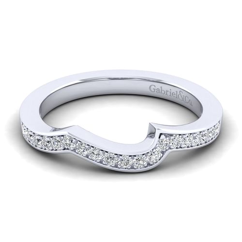 14K White Gold Diamond Matching Wedding Band