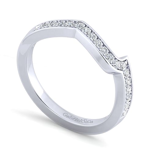 14K White Gold Diamond Matching Wedding Band