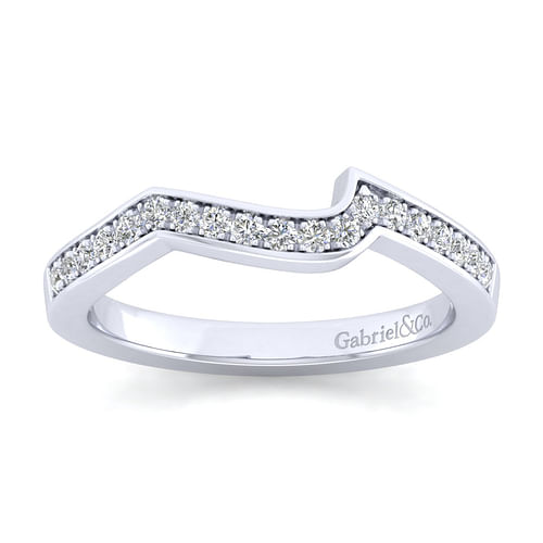 14K White Gold Diamond Matching Wedding Band