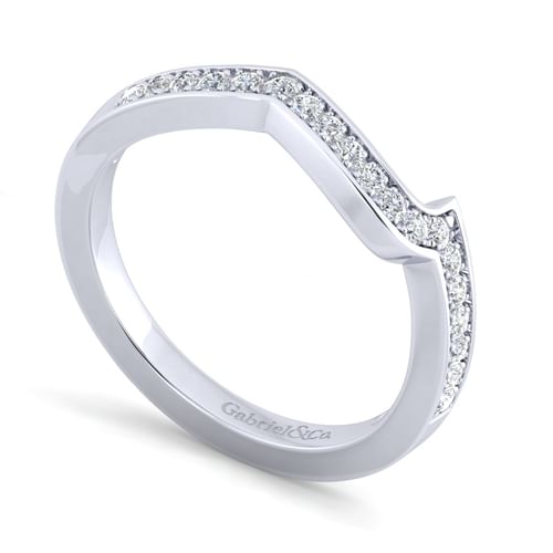 14K White Gold Diamond Matching Wedding Band