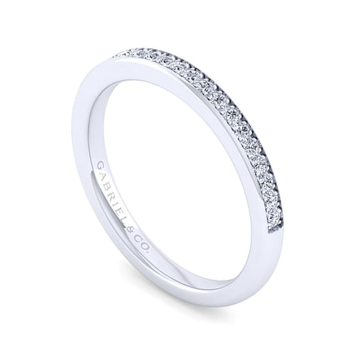 14K White Gold Diamond Matching Wedding Band