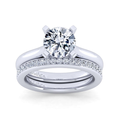 14K White Gold Diamond Matching Wedding Band