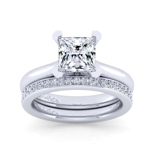 14K White Gold Diamond Matching Wedding Band