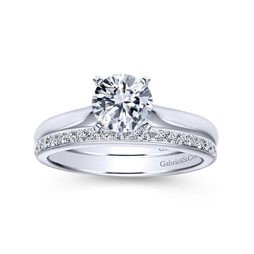 14K White Gold Diamond Matching Wedding Band