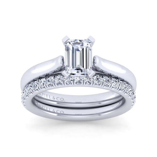14K White Gold Diamond Matching Wedding Band