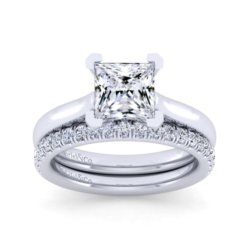 14K White Gold Diamond Matching Wedding Band