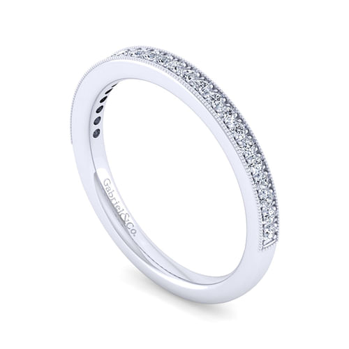 14K White Gold Diamond Matching Wedding Band