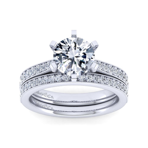 14K White Gold Diamond Matching Wedding Band