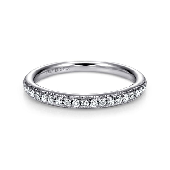 Gabriel - 14K White Gold Diamond Matching Wedding Band