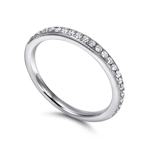 14K White Gold Diamond Matching Wedding Band