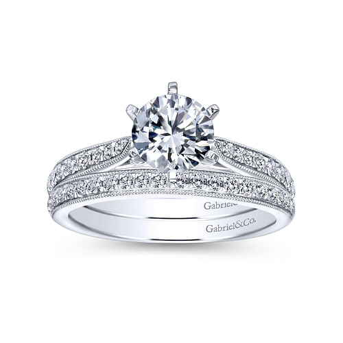 14K White Gold Diamond Matching Wedding Band