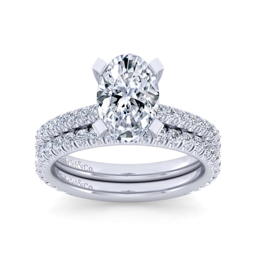 14K White Gold Diamond Matching Wedding Band