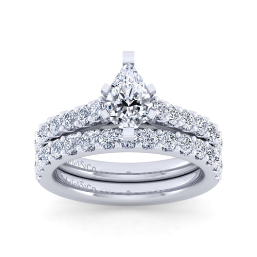 14K White Gold Diamond Matching Wedding Band