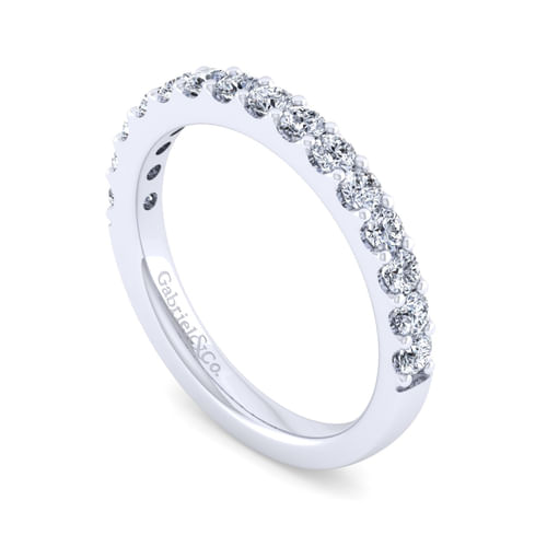 14K White Gold Diamond Matching Wedding Band