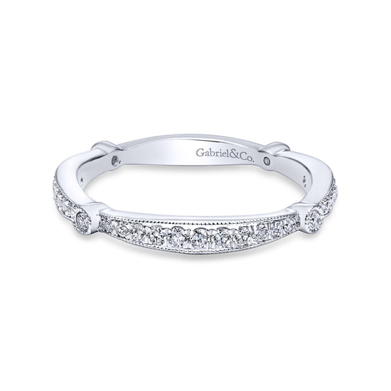 Gabriel - 14K White Gold Diamond Matching Wedding Band
