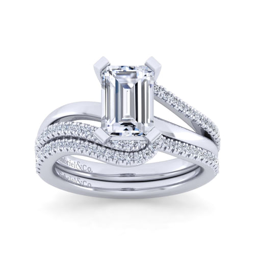 14K White Gold Diamond Matching Wedding Band
