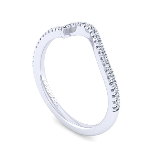 14K White Gold Diamond Matching Wedding Band