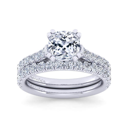 14K White Gold Diamond Matching Wedding Band