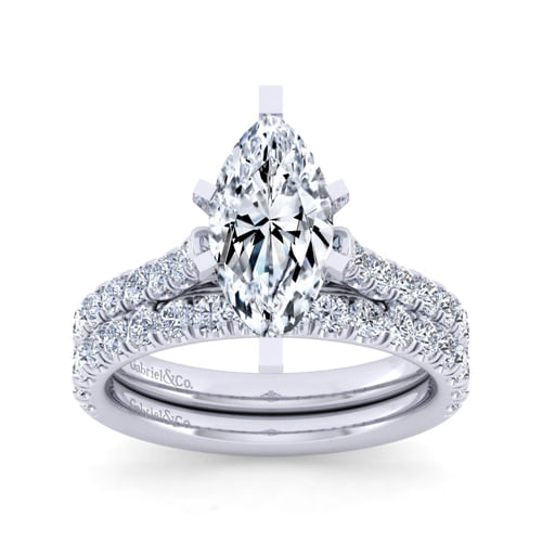 14K White Gold Diamond Matching Wedding Band