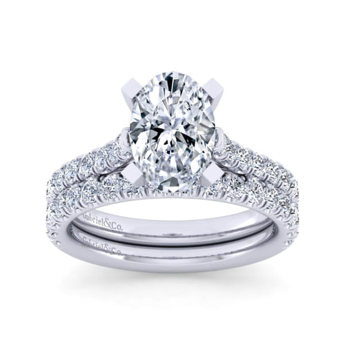 14K White Gold Diamond Matching Wedding Band