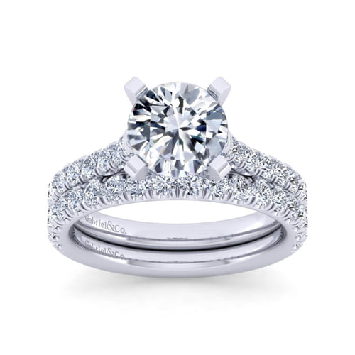 14K White Gold Diamond Matching Wedding Band