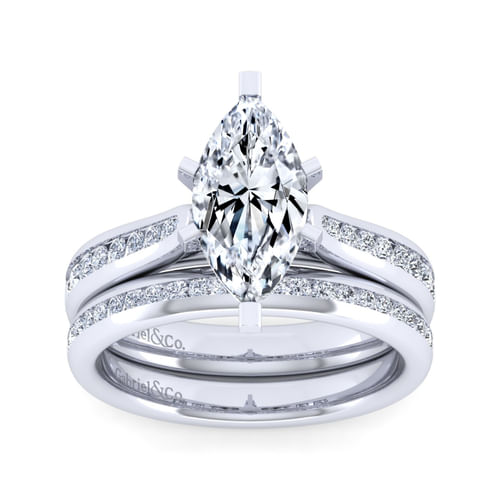 14K White Gold Diamond Matching Wedding Band