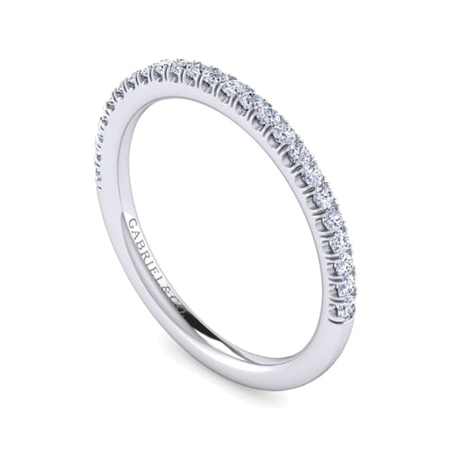 14K White Gold Diamond Matching Wedding Band