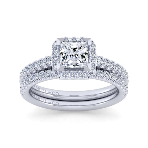 14K White Gold Diamond Matching Wedding Band