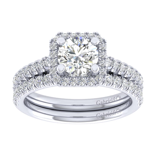 14K White Gold Diamond Matching Wedding Band