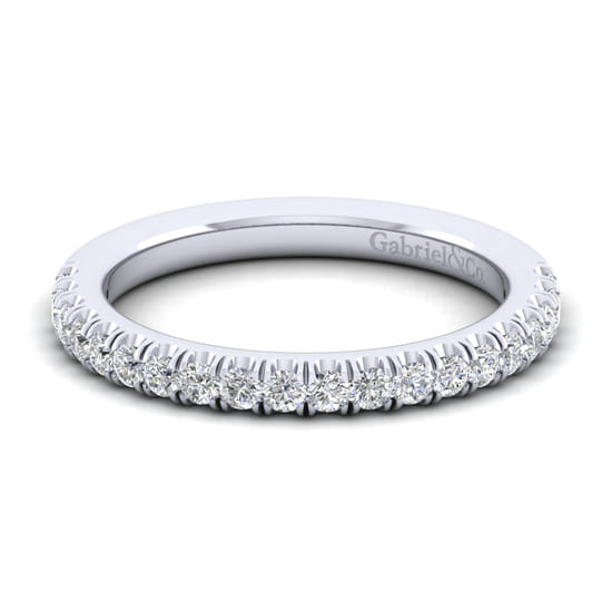 Gabriel - 14K White Gold Diamond Matching Wedding Band Gabriel - 14K White Gold Diamond Matching Wedding Band