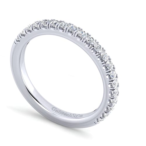 14K White Gold Diamond Matching Wedding Band