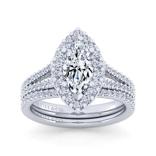 14K White Gold Diamond Matching Wedding Band