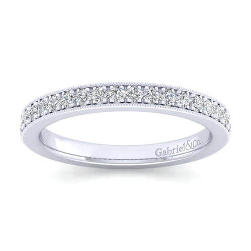 14K White Gold Diamond Matching Wedding Band