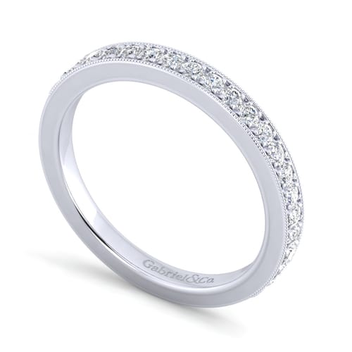 14K White Gold Diamond Matching Wedding Band