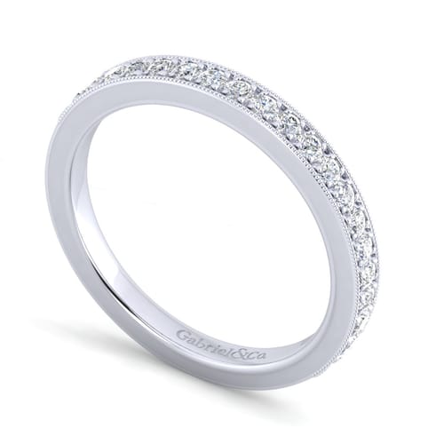 14K White Gold Diamond Matching Wedding Band 14K White Gold Diamond Matching Wedding Band