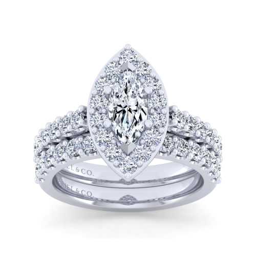 14K White Gold Diamond Matching Wedding Band