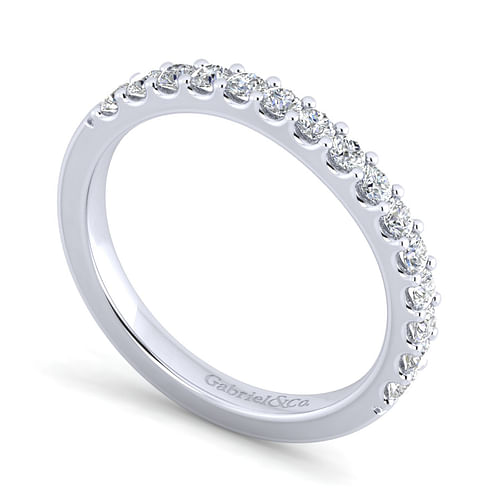 14K White Gold Diamond Matching Wedding Band