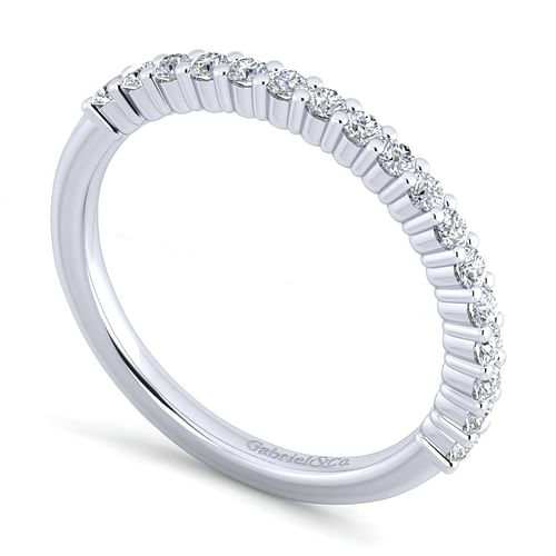 14K White Gold Diamond Matching Wedding Band