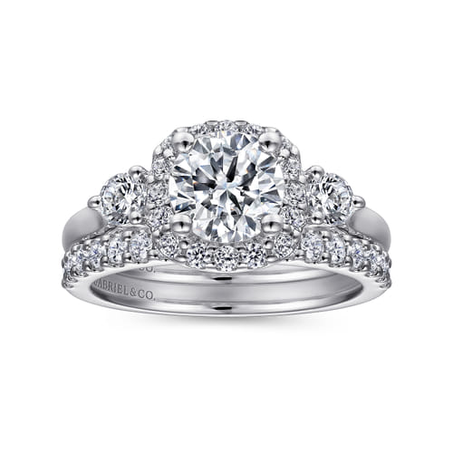 14K White Gold Diamond Matching Wedding Band